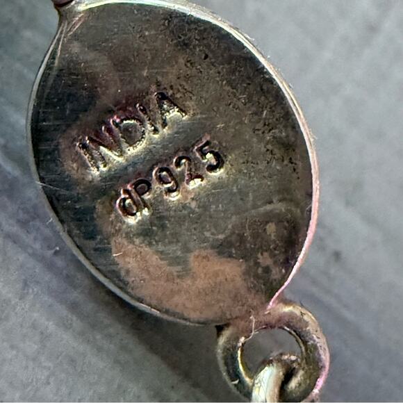 925 Sterling Silver DOUG PAULUS blue chalcedony gemstones Earrings - Picture 9 of 10